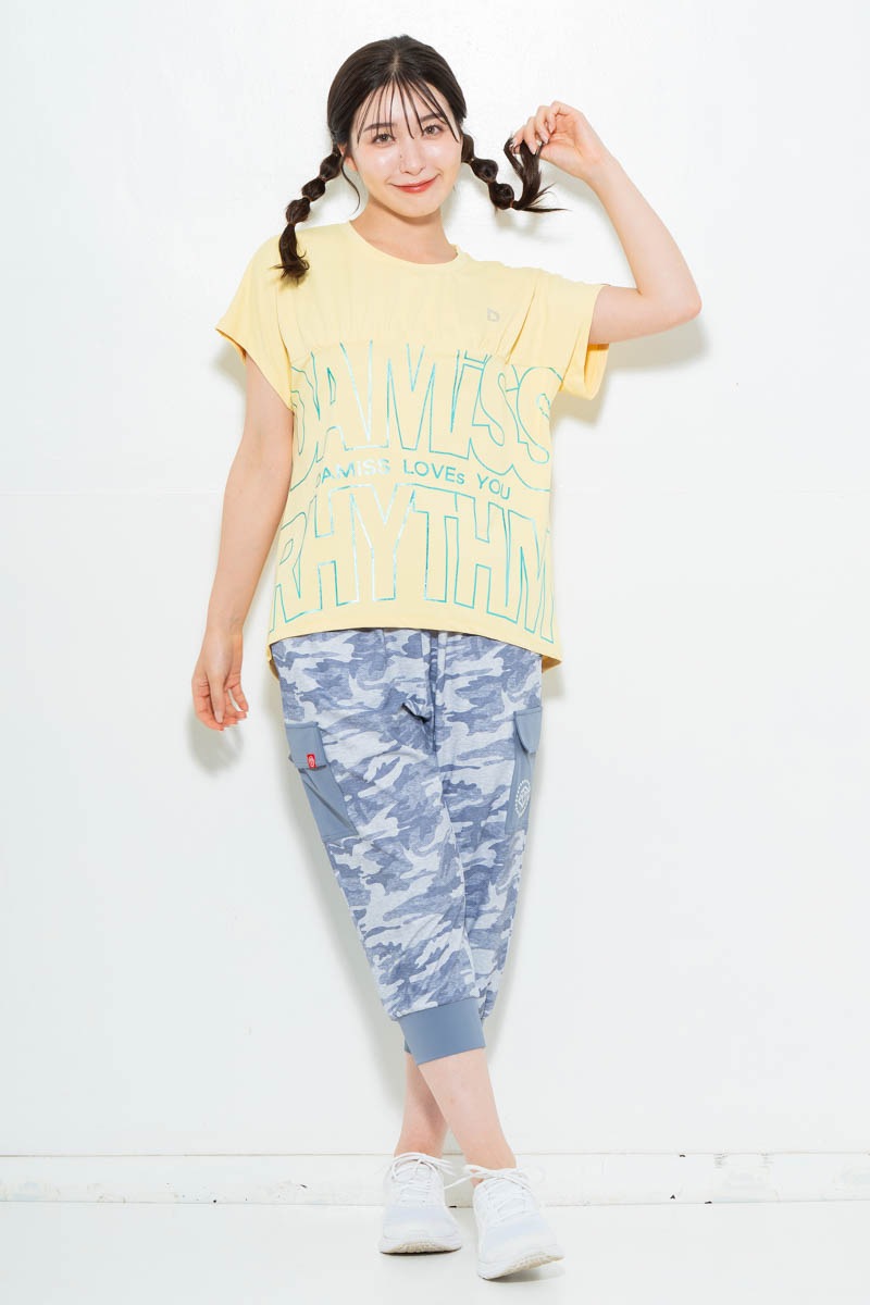 【先行割10％OFF】　ラインロゴTシャツ イエロー　1634-1475【6/12まで】
