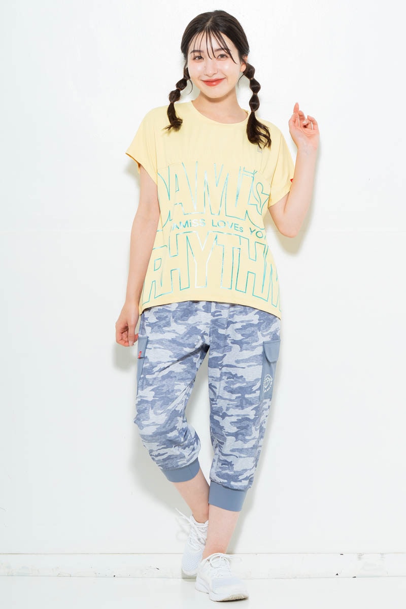 【先行割10％OFF】　ラインロゴTシャツ イエロー　1634-1475【6/12まで】