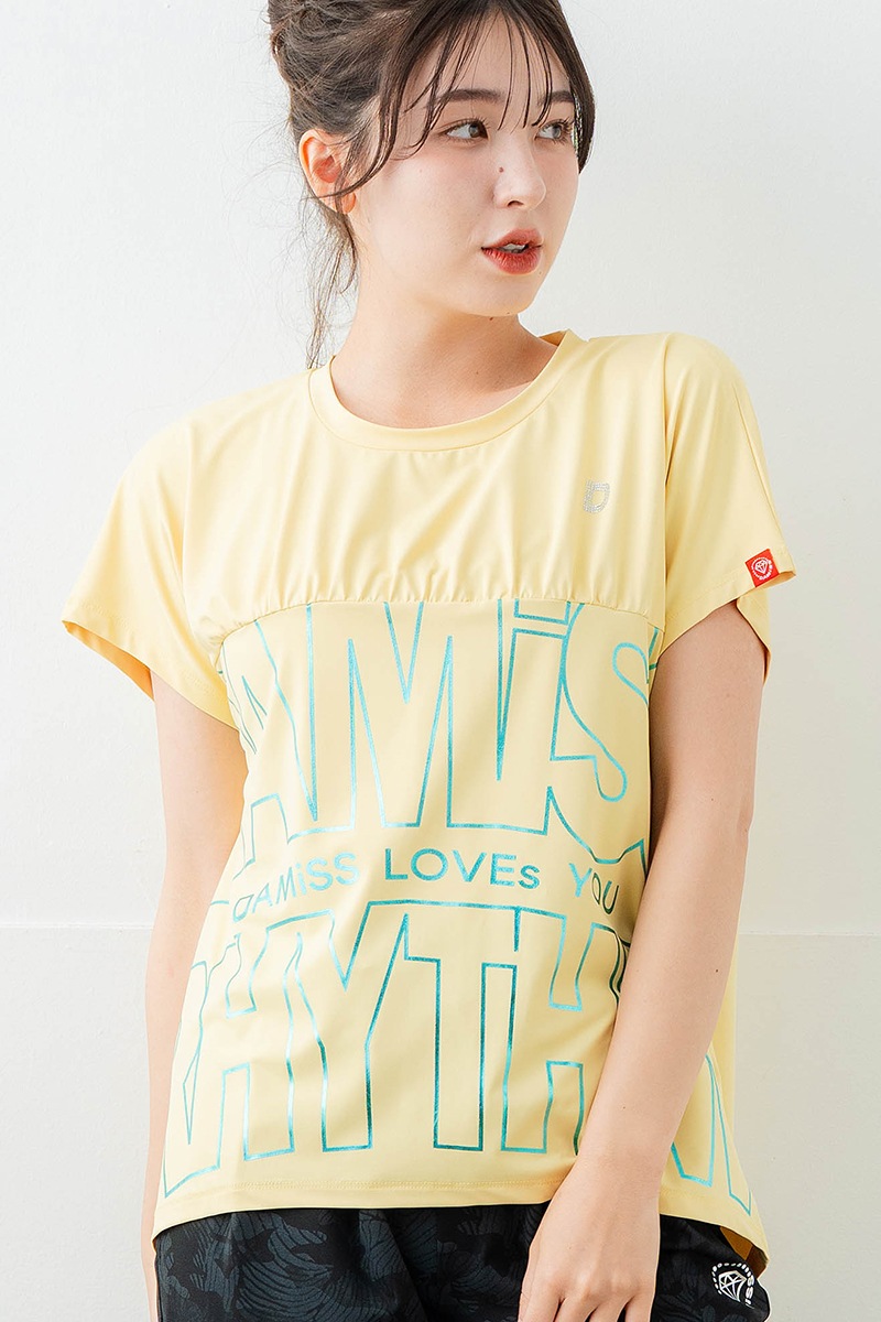 【先行割10％OFF】　ラインロゴTシャツ イエロー　1634-1475【6/12まで】