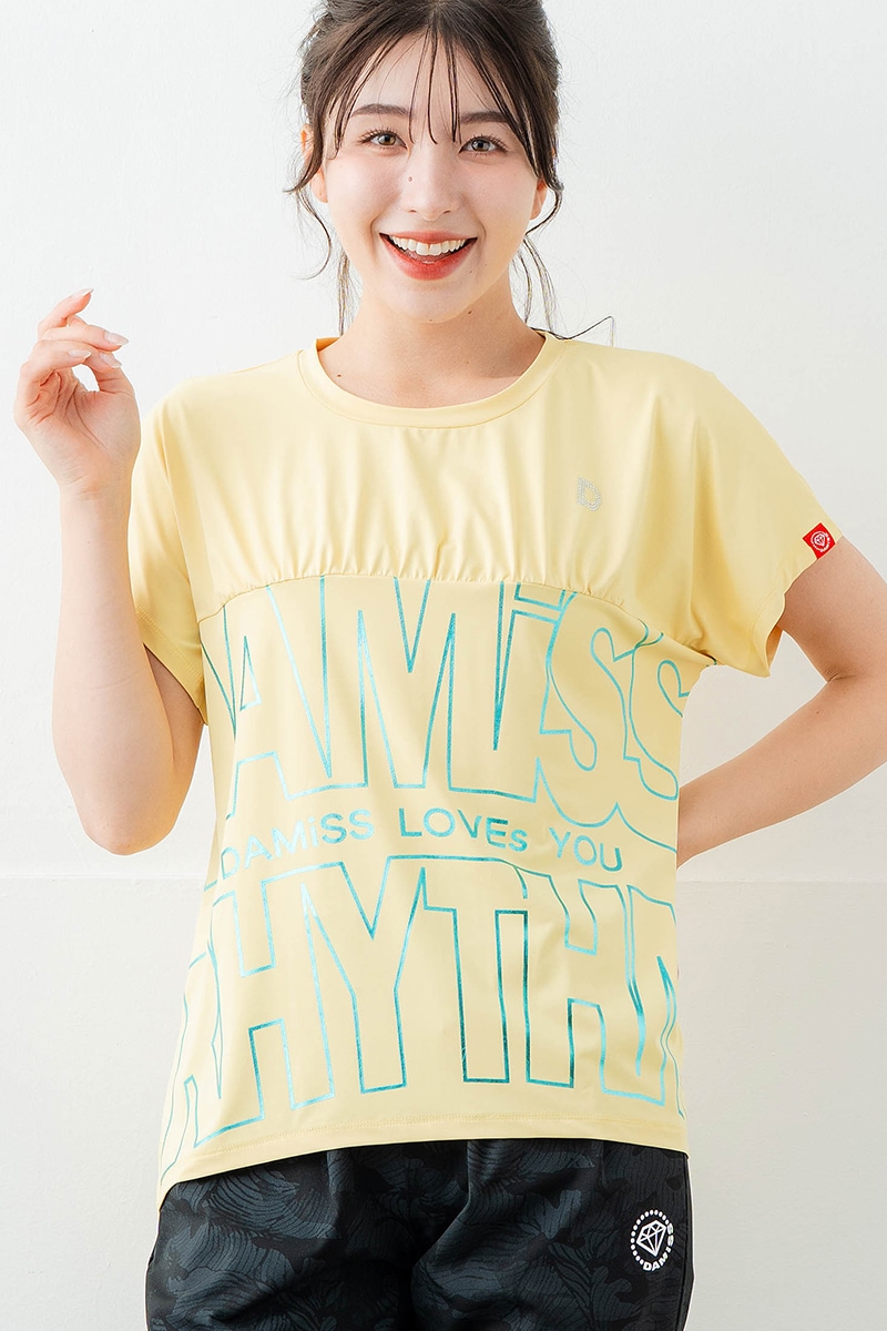 【先行割10％OFF】　ラインロゴTシャツ イエロー　1634-1475【6/12まで】
