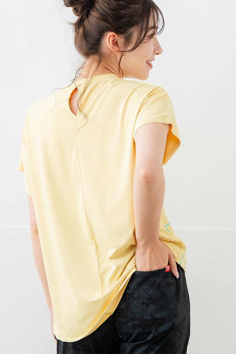 【先行割10％OFF】　ラインロゴTシャツ イエロー　1634-1475【6/12まで】