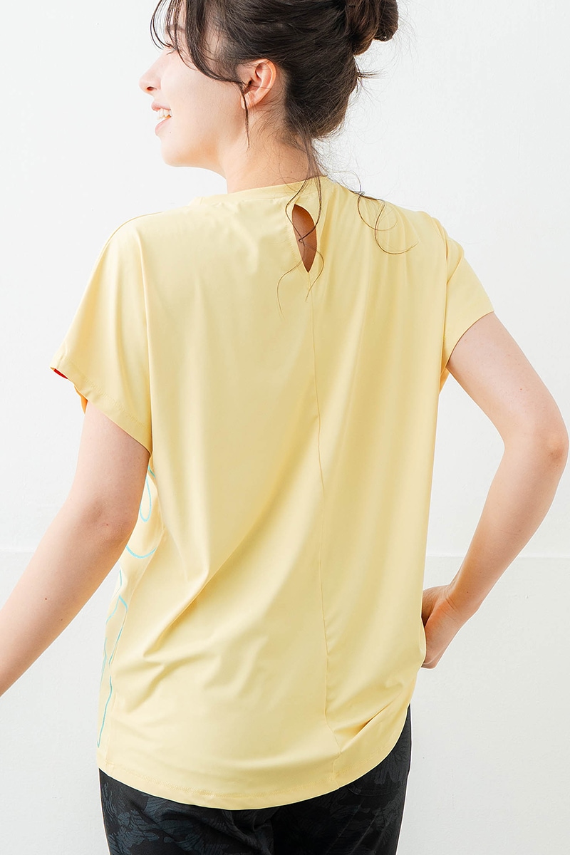 【先行割10％OFF】　ラインロゴTシャツ イエロー　1634-1475【6/12まで】