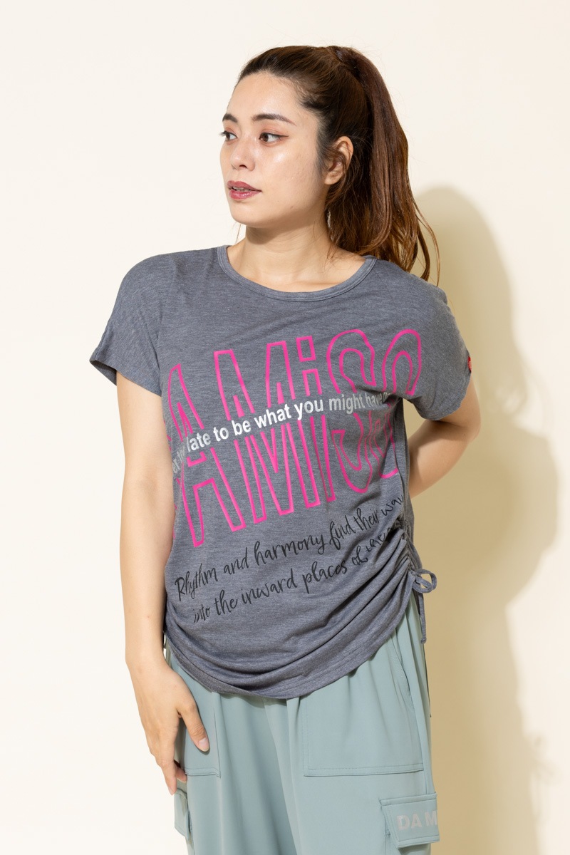 BigロゴシャーリングTシャツ 杢グレー 1434-1508