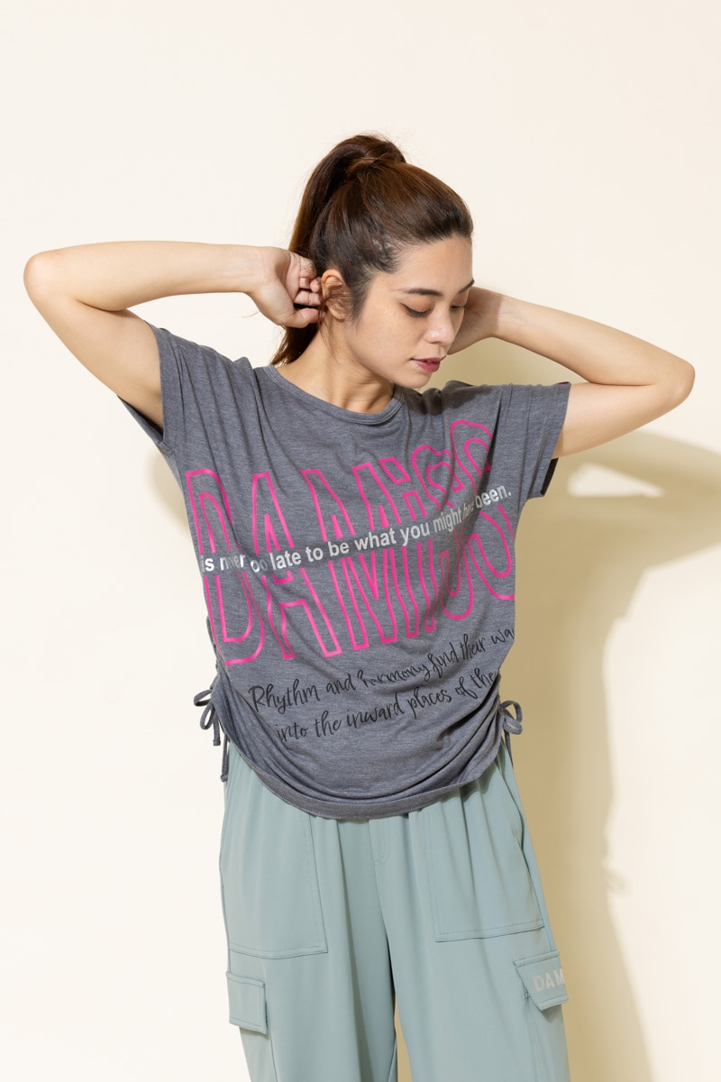 BigロゴシャーリングTシャツ 杢グレー 1434-1508