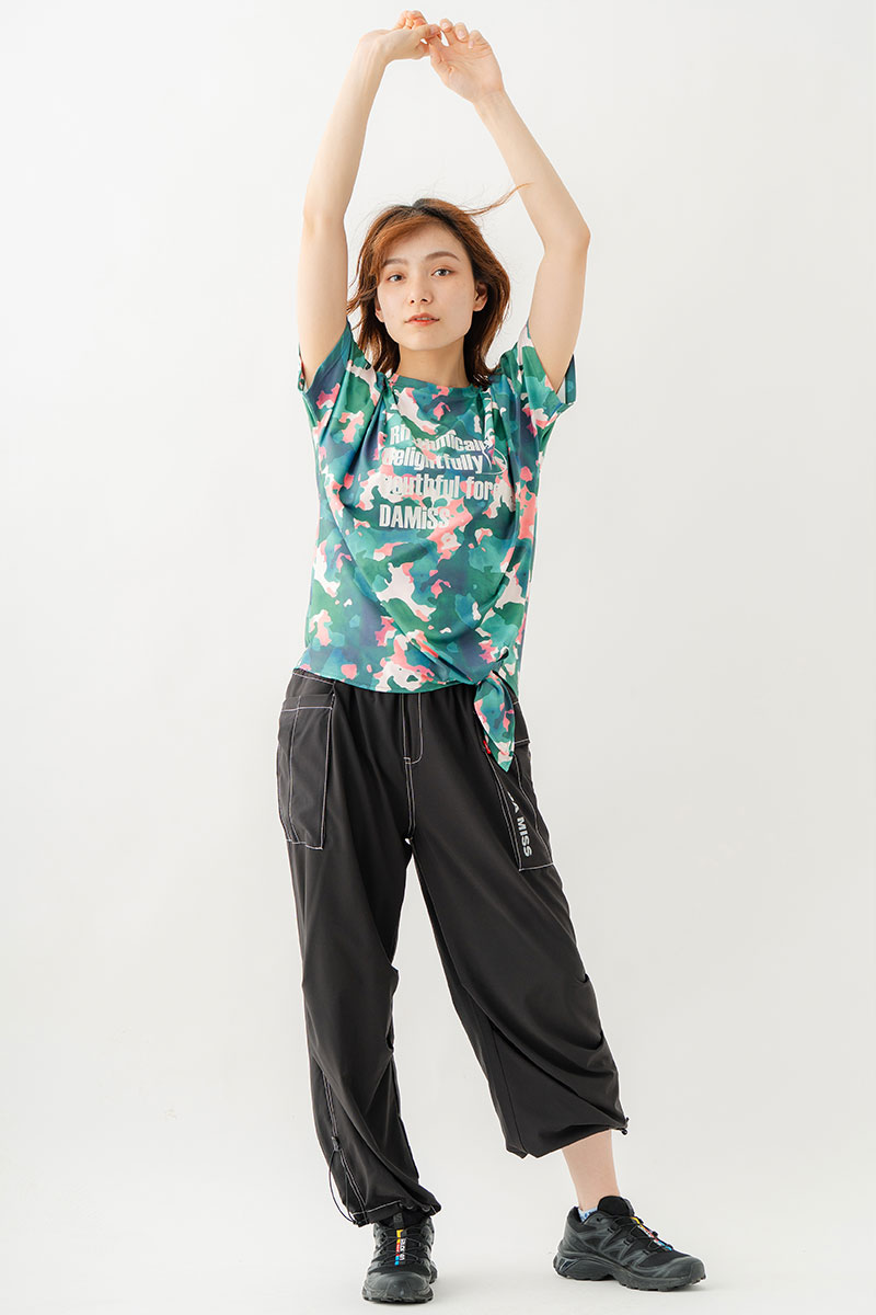 Airyワイドカーゴパンツ ブラック 1532-1434 | D SHOP 大人の女性が