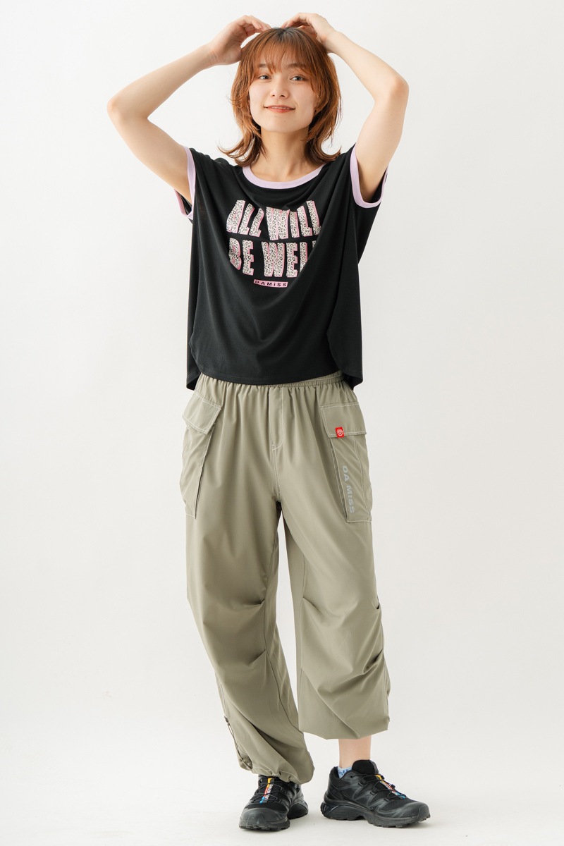 Airyワイドカーゴパンツ カーキ 1532-1434