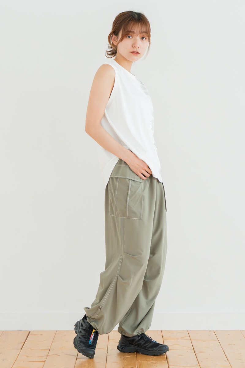 Airyワイドカーゴパンツ カーキ 1532-1434