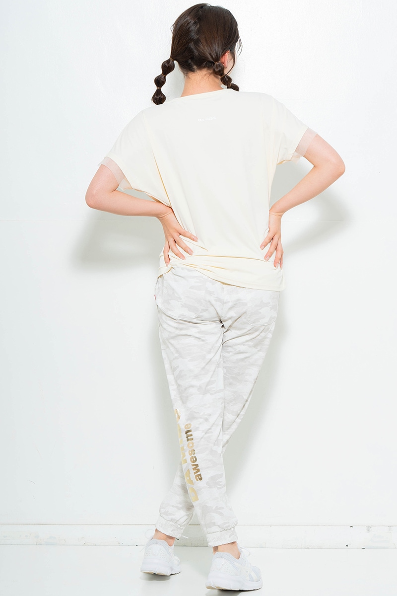 【先行割10％OFF】　迷彩ニットジョガーパンツ ベージュ　1632-1477【6/12まで】