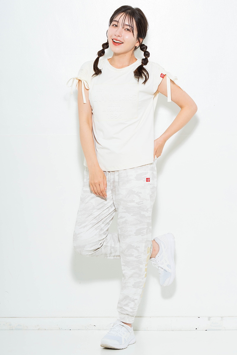 【先行割10％OFF】　迷彩ニットジョガーパンツ ベージュ　1632-1477【6/12まで】