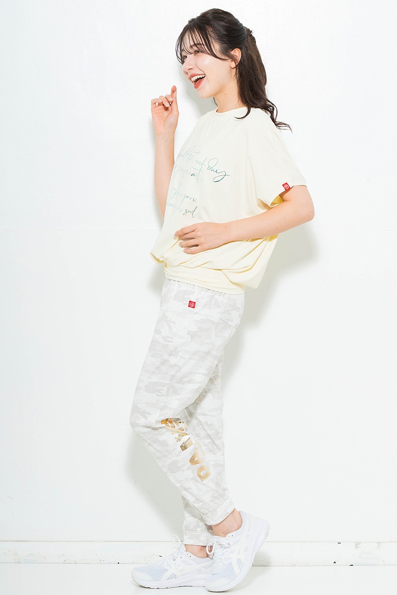 【先行割10％OFF】　迷彩ニットジョガーパンツ ベージュ　1632-1477【6/12まで】
