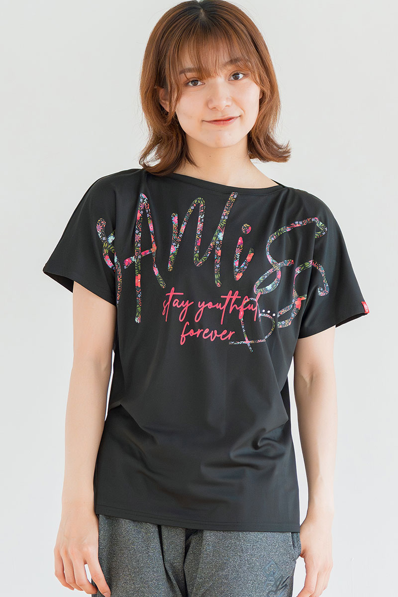 フローラルTシャツ ブラック 1534-1435 | D SHOP 着心地のいい高品質な