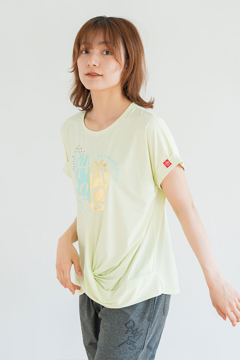 ツイストヘムcoolTシャツ　イエロー　1534-1436