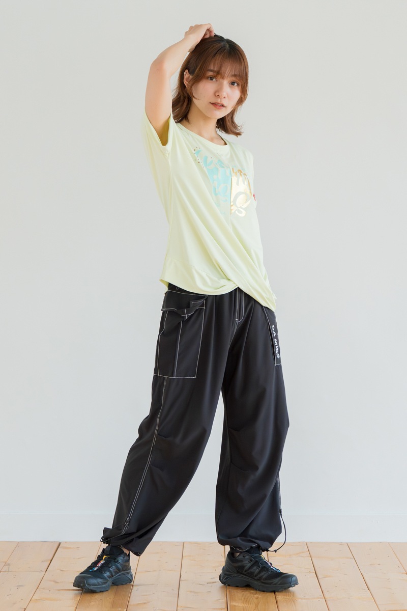 ツイストヘムcoolTシャツ　イエロー　1534-1436