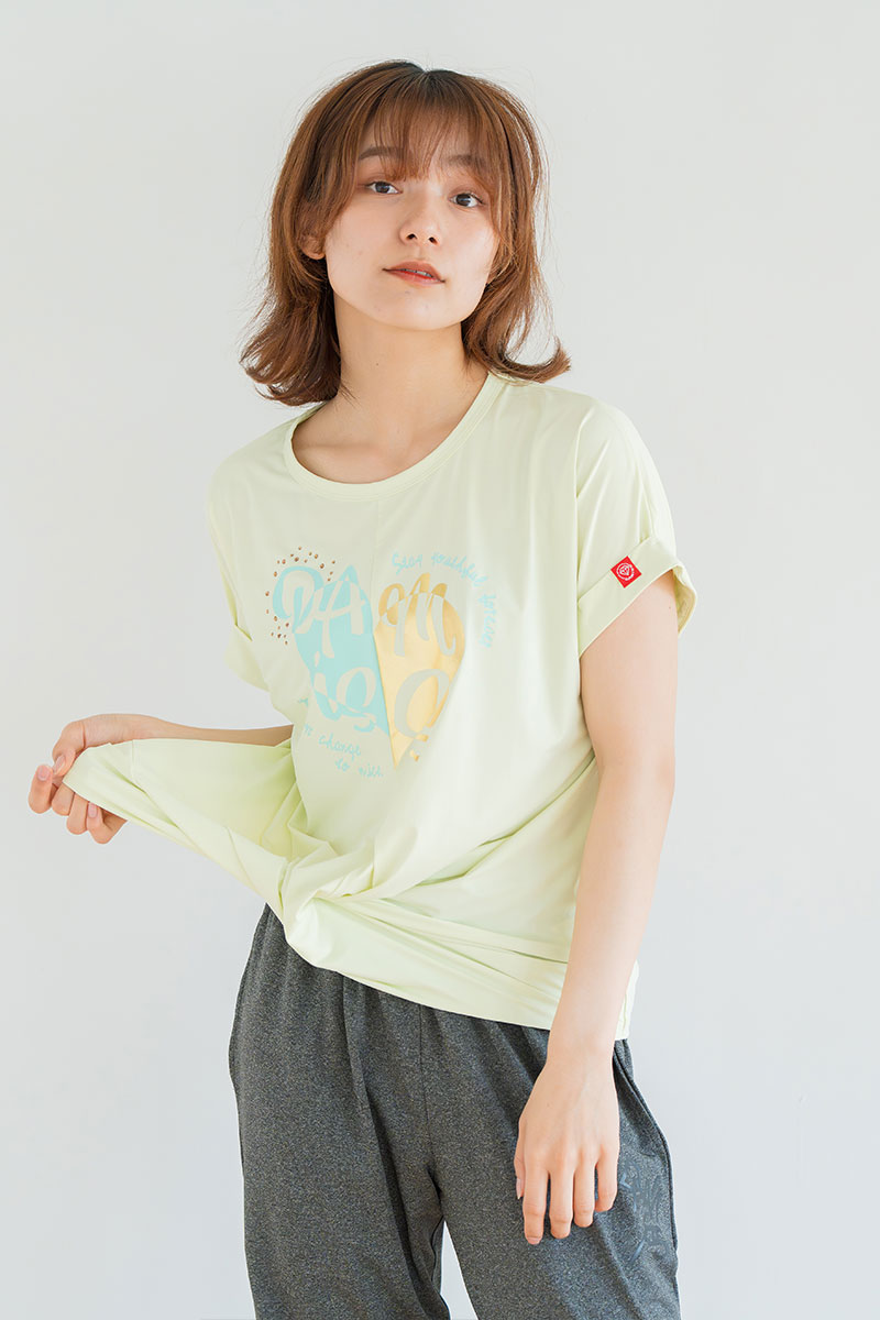 ツイストヘムcoolTシャツ　イエロー　1534-1436