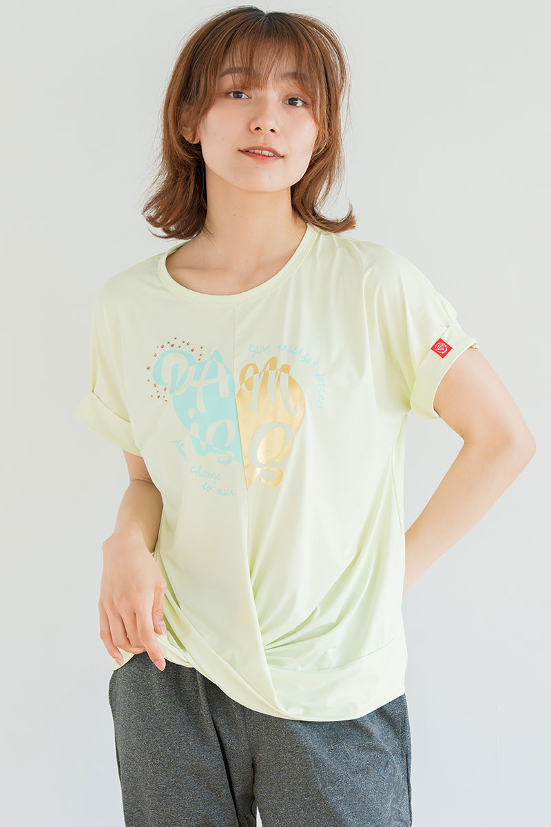 ツイストヘムcoolTシャツ　イエロー　1534-1436