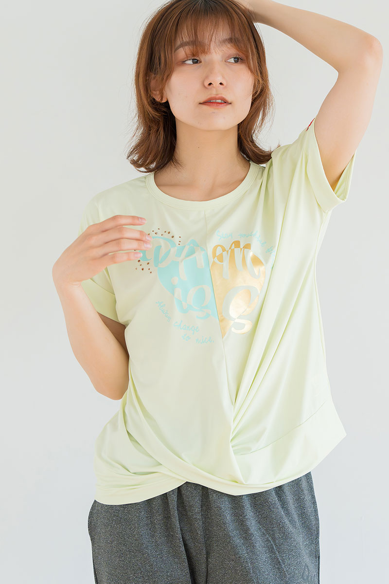 ツイストヘムcoolTシャツ　イエロー　1534-1436