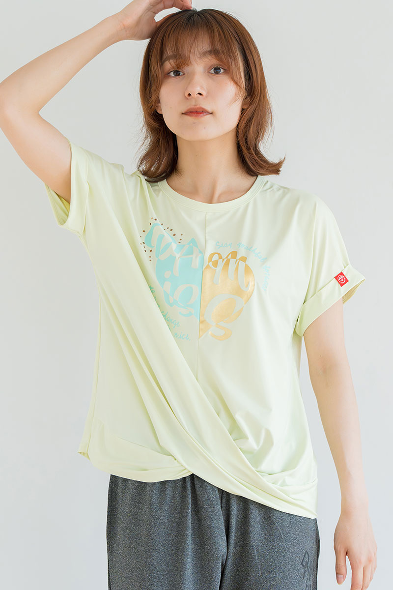 ツイストヘムcoolTシャツ　イエロー　1534-1436