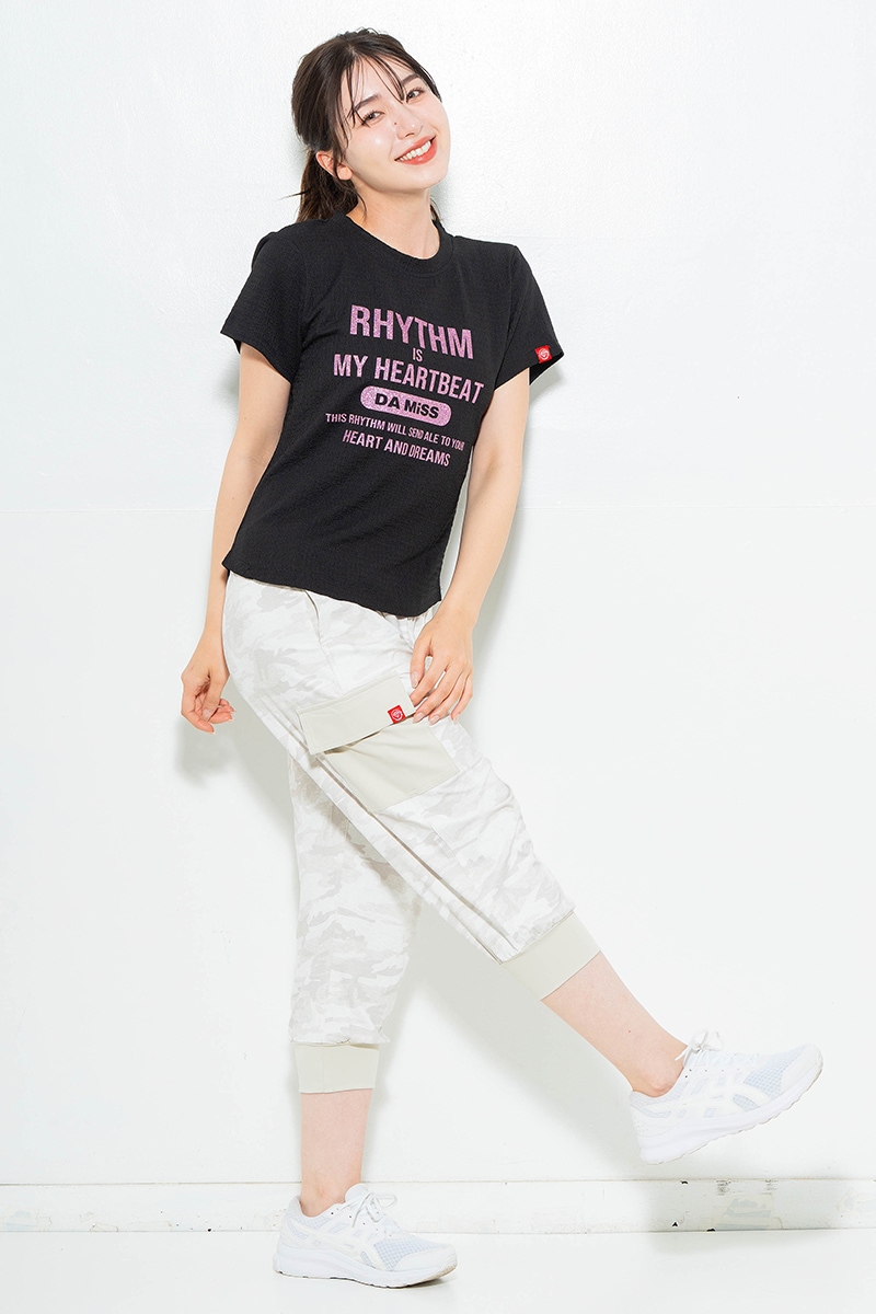 【先行割10％OFF】　迷彩ニットカプリパンツ ベージュ　1631-1478【6/12まで】