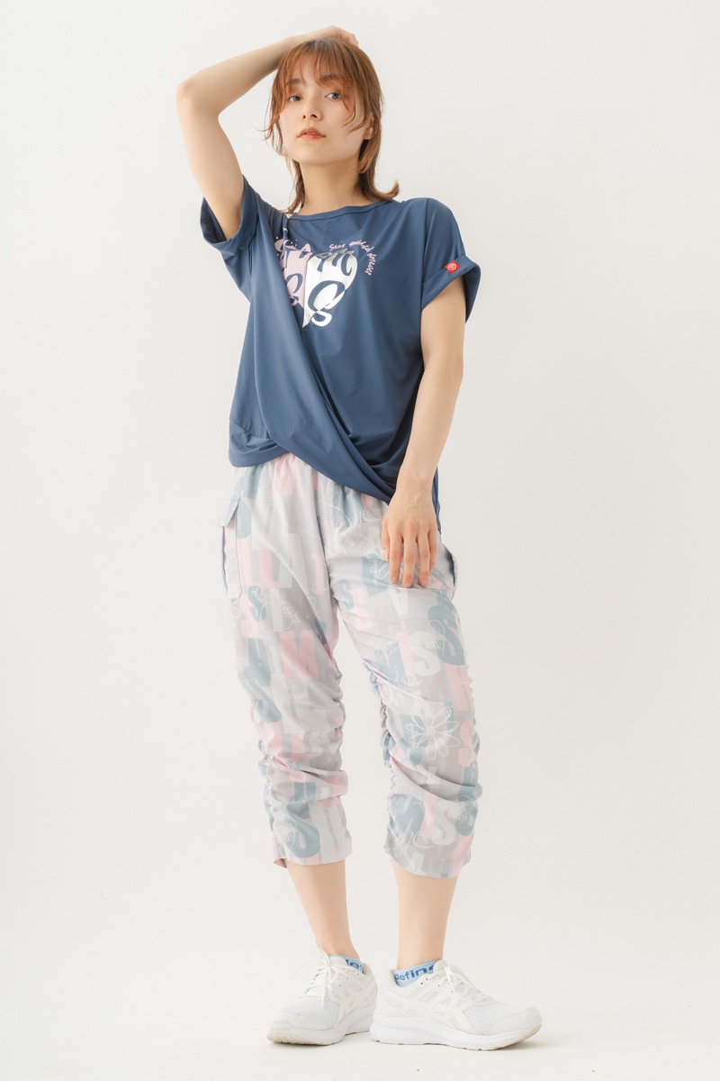 ツイストヘムcoolTシャツ　ネイビー　1534-1436