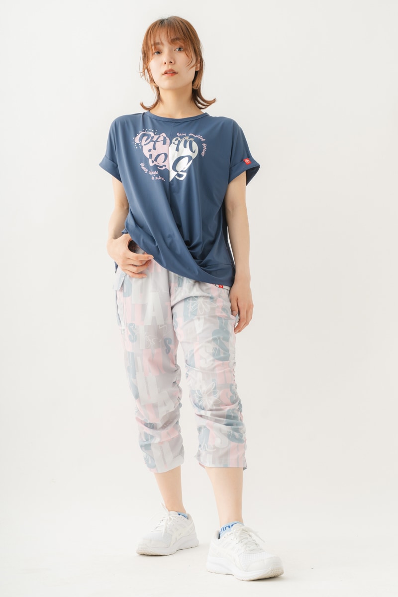 ツイストヘムcoolTシャツ　ネイビー　1534-1436