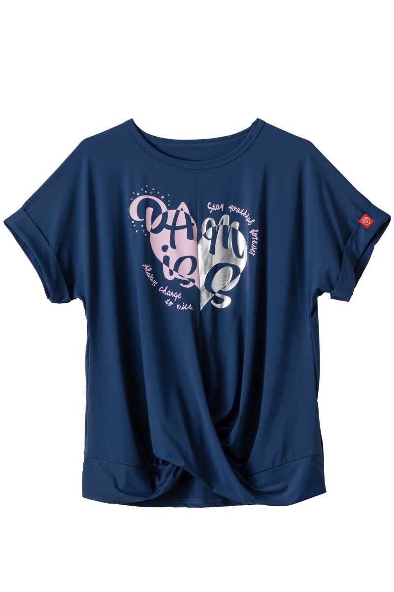 ツイストヘムcoolTシャツ　ネイビー　1534-1436