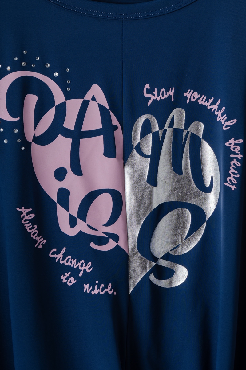 ツイストヘムcoolTシャツ　ネイビー　1534-1436