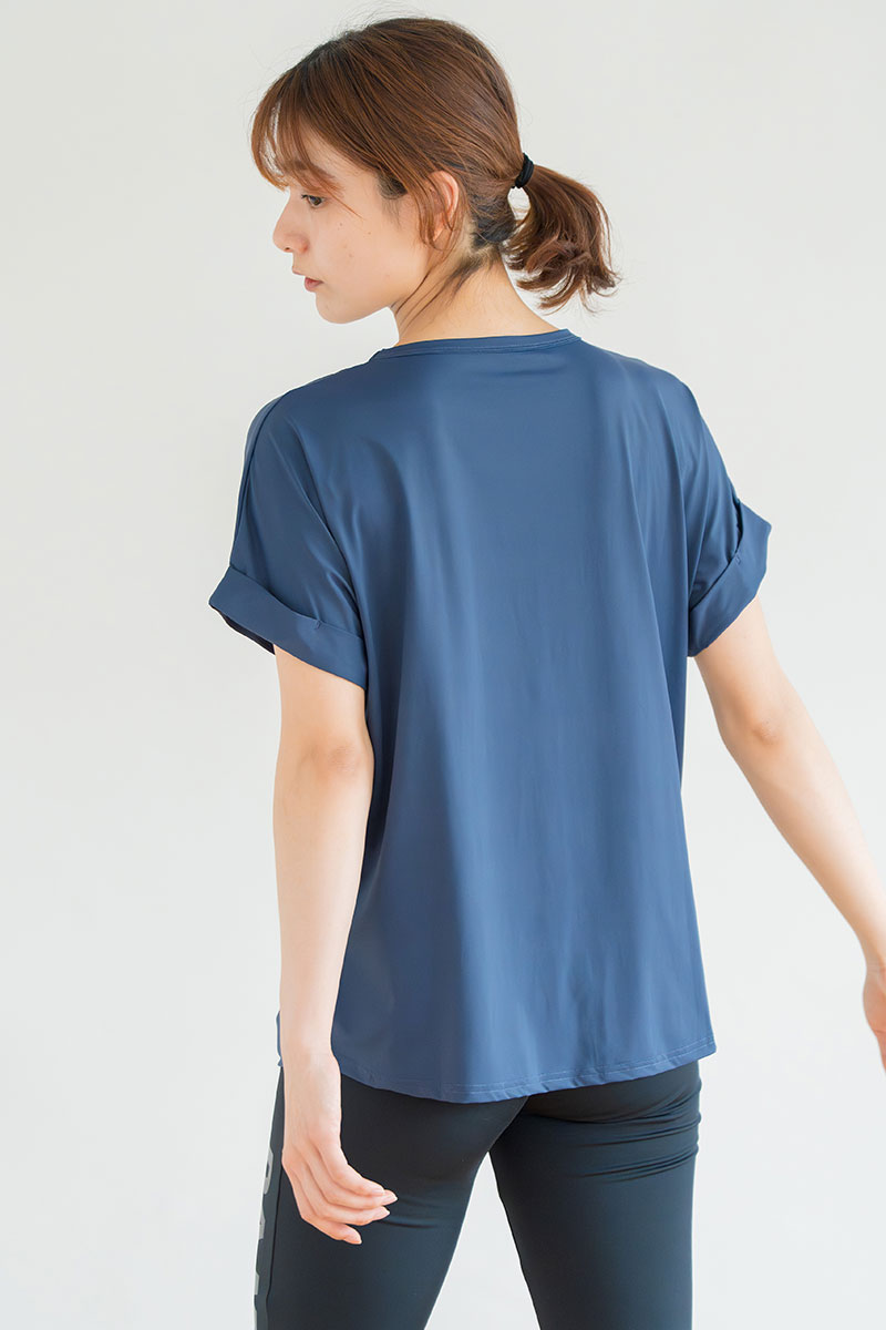 ツイストヘムcoolTシャツ　ネイビー　1534-1436