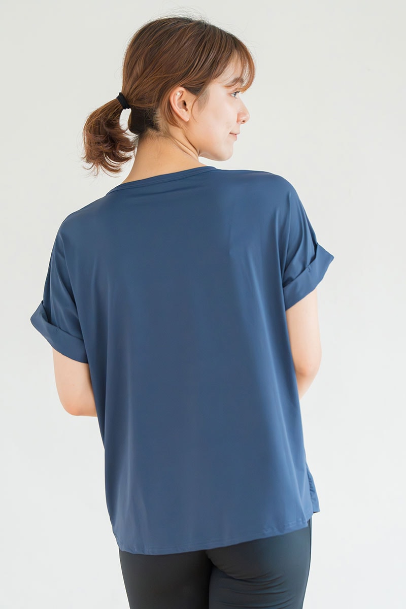 ツイストヘムcoolTシャツ　ネイビー　1534-1436