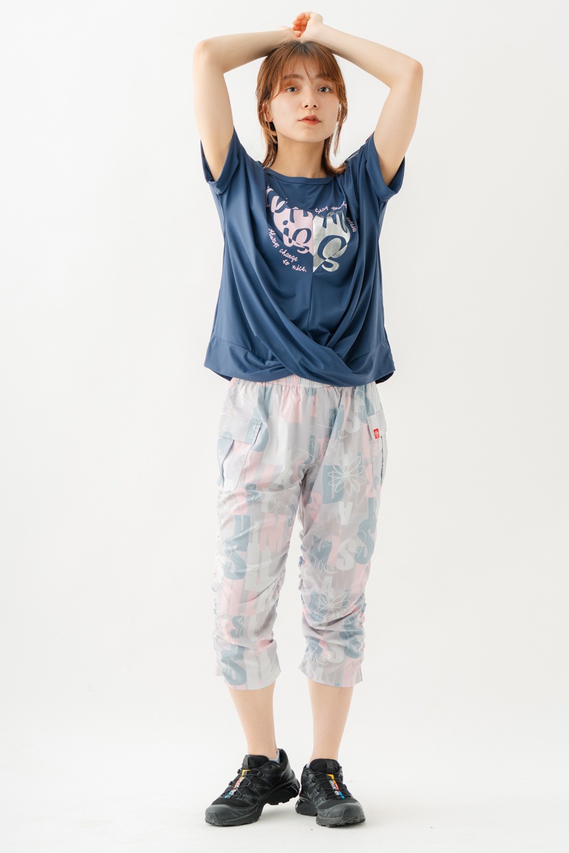 ツイストヘムcoolTシャツ　ネイビー　1534-1436