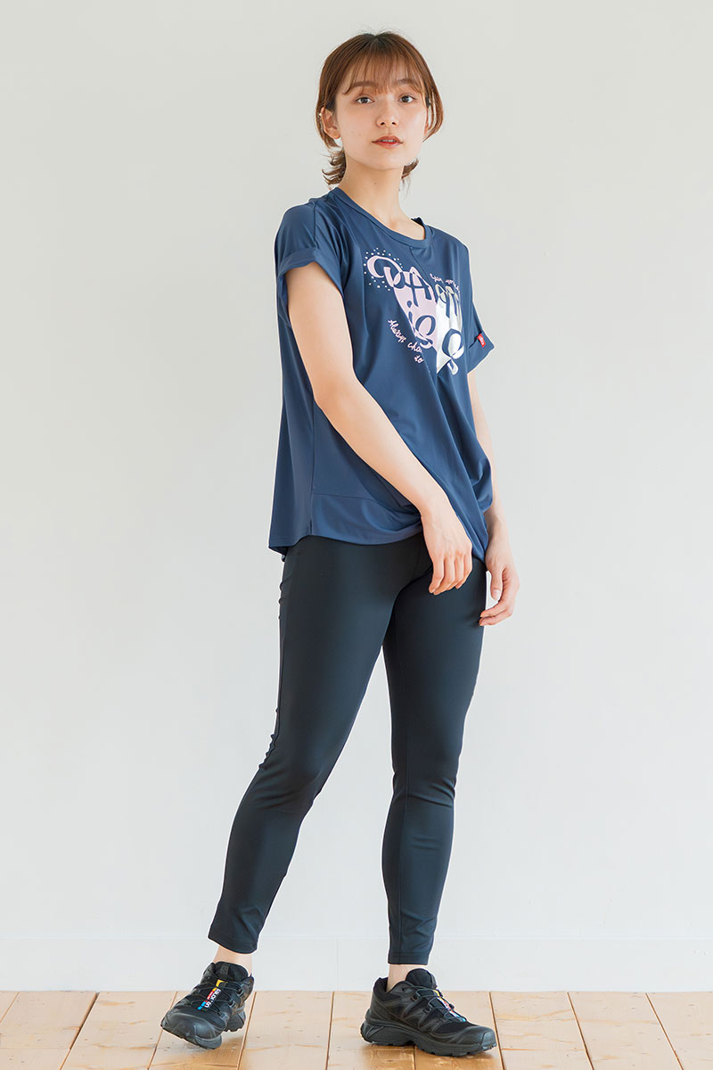 ツイストヘムcoolTシャツ　ネイビー　1534-1436