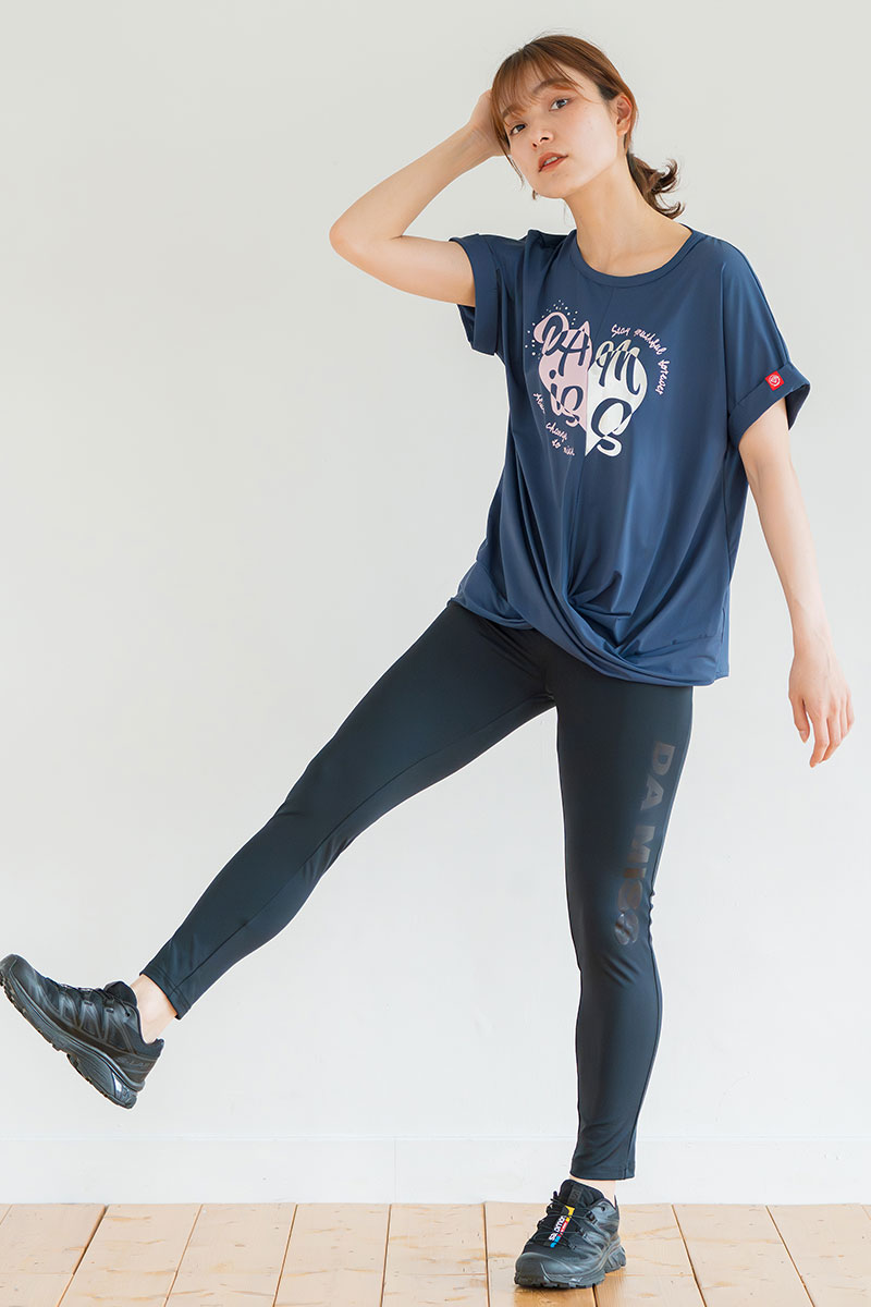 ツイストヘムcoolTシャツ　ネイビー　1534-1436