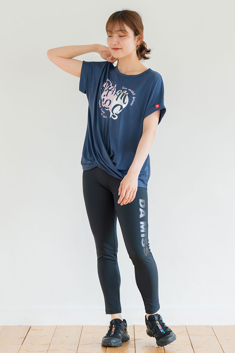 ツイストヘムcoolTシャツ　ネイビー　1534-1436