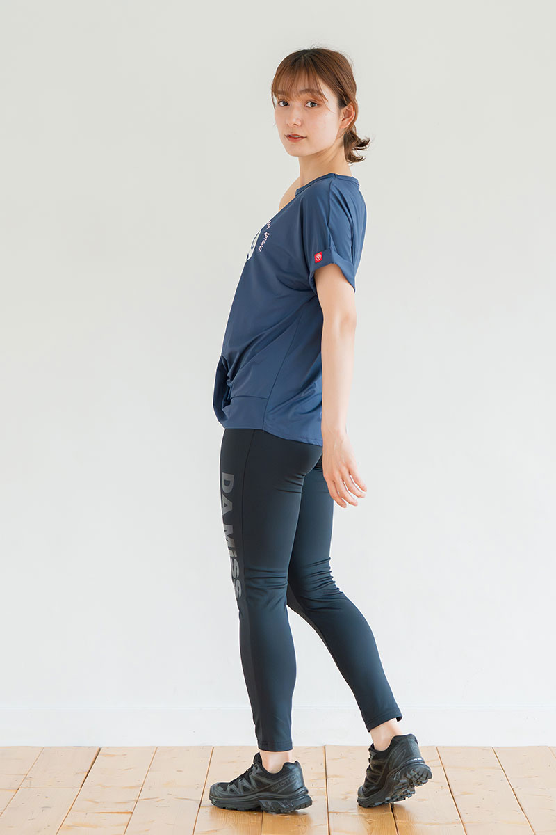 ツイストヘムcoolTシャツ　ネイビー　1534-1436