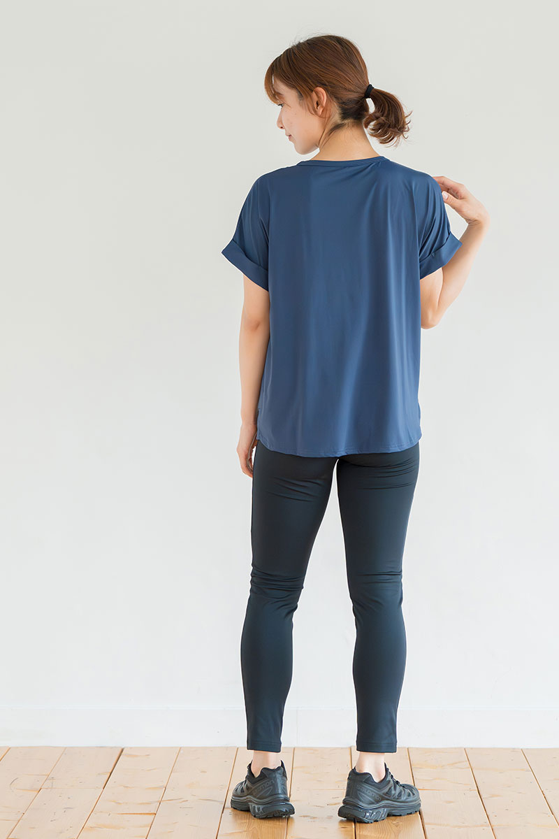 ツイストヘムcoolTシャツ　ネイビー　1534-1436