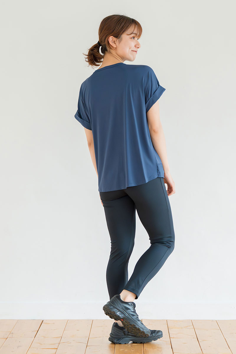 ツイストヘムcoolTシャツ　ネイビー　1534-1436