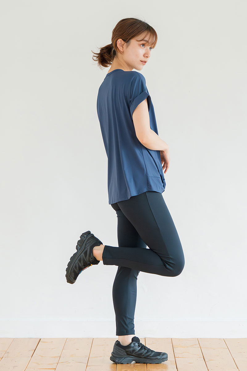 ツイストヘムcoolTシャツ　ネイビー　1534-1436