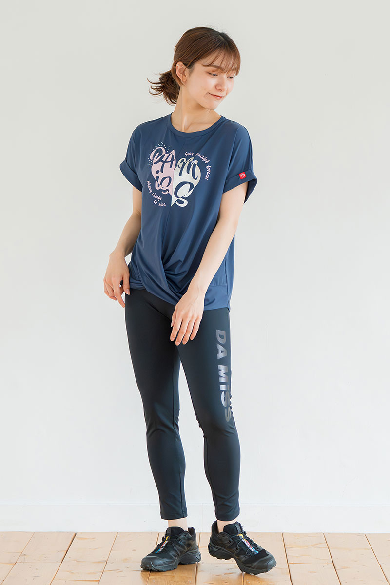 ツイストヘムcoolTシャツ　ネイビー　1534-1436