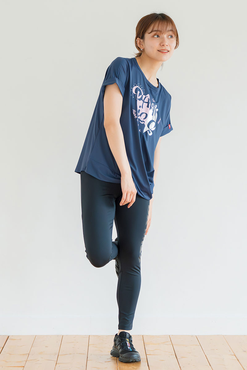 ツイストヘムcoolTシャツ　ネイビー　1534-1436