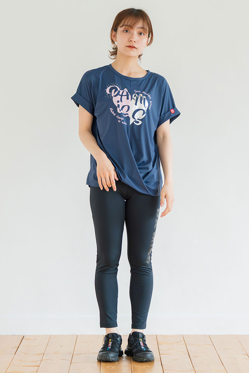 ツイストヘムcoolTシャツ　ネイビー　1534-1436