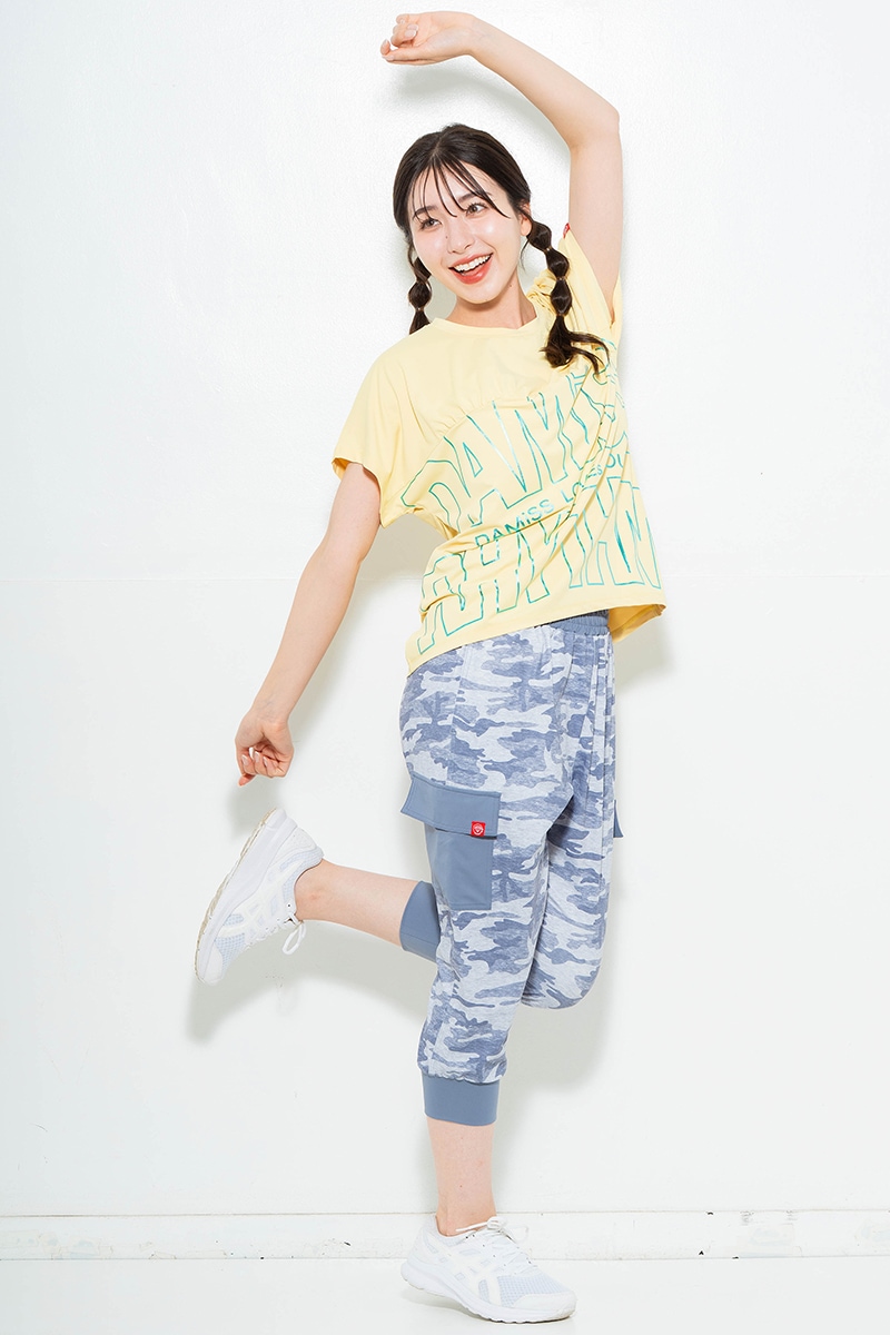 【先行割10％OFF】　迷彩ニットカプリパンツ グレー　1631-1478【6/12まで】