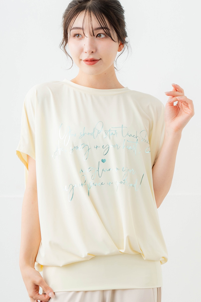 【先行割10%OFF】 バックリボンスプリクトTシャツ アイボリー 1634-1626【6/12まで】