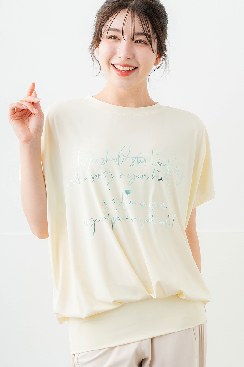 【先行割10%OFF】 バックリボンスプリクトTシャツ アイボリー 1634-1626【6/12まで】