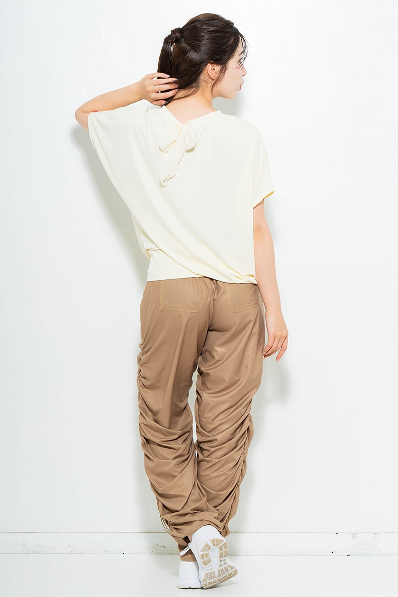 【先行割10%OFF】 バックリボンスプリクトTシャツ アイボリー 1634-1626【6/12まで】