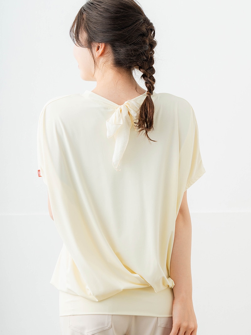 【先行割10%OFF】 バックリボンスプリクトTシャツ アイボリー 1634-1626【6/12まで】