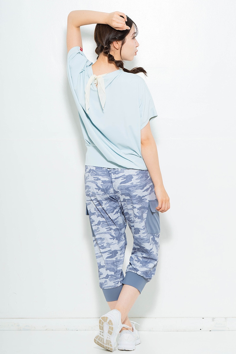 【先行割10%OFF】 バックリボンスプリクトTシャツ サックス 1634-1626【6/12まで】