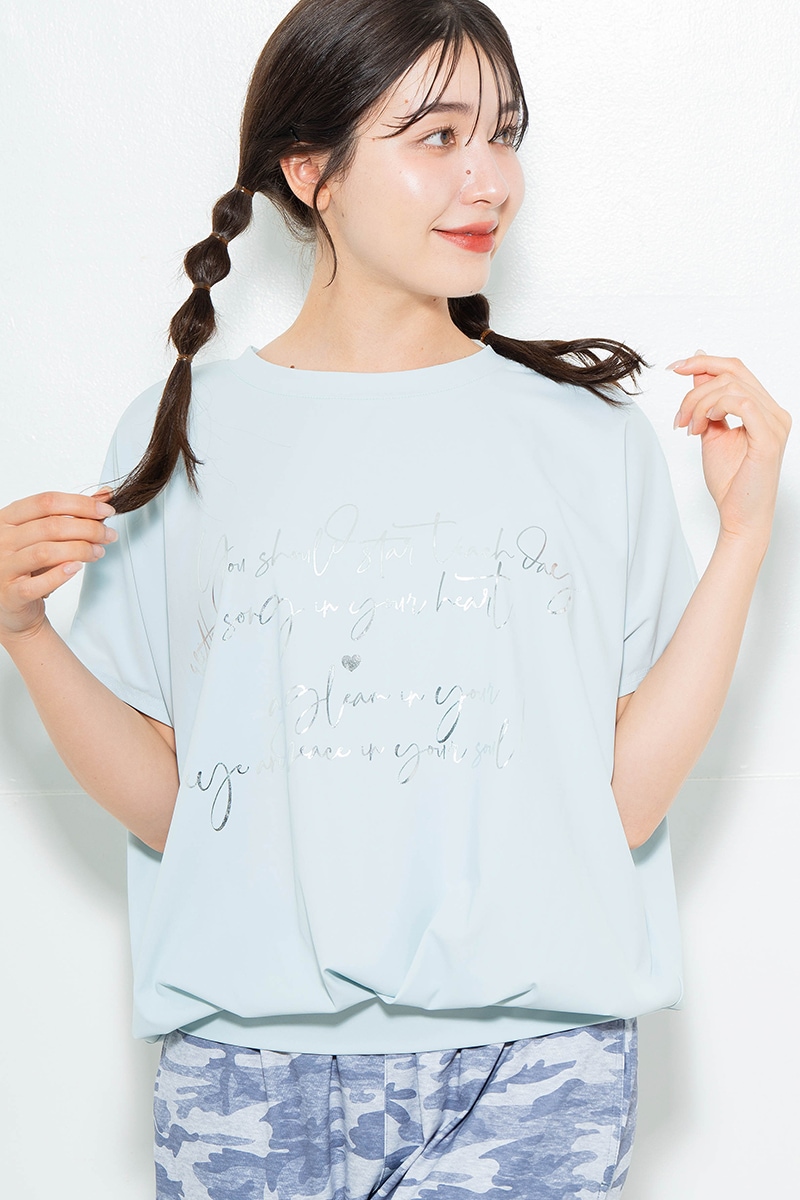 【先行割10%OFF】 バックリボンスプリクトTシャツ サックス 1634-1626【6/12まで】