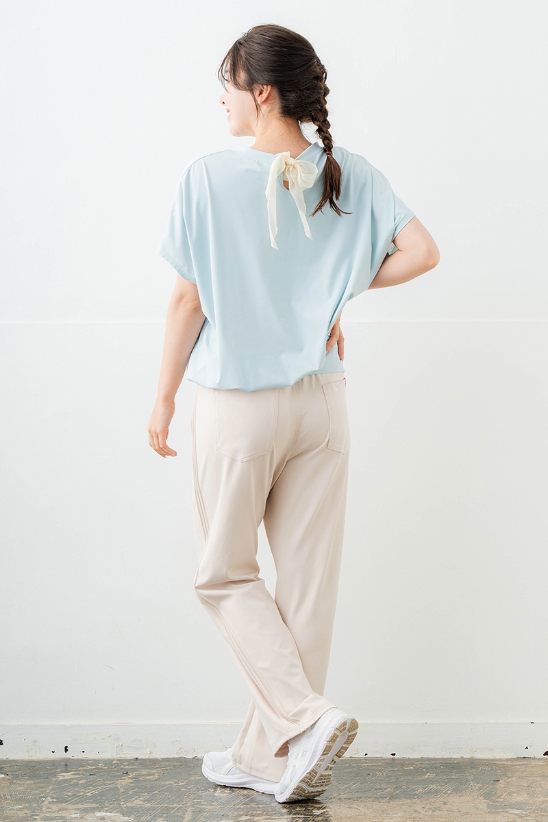 【先行割10%OFF】 バックリボンスプリクトTシャツ サックス 1634-1626【6/12まで】