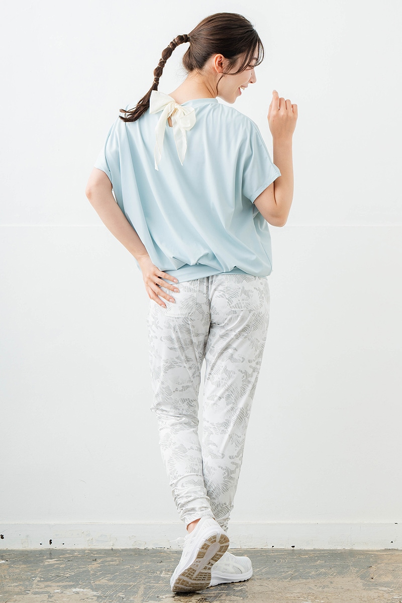 【先行割10%OFF】 バックリボンスプリクトTシャツ サックス 1634-1626【6/12まで】
