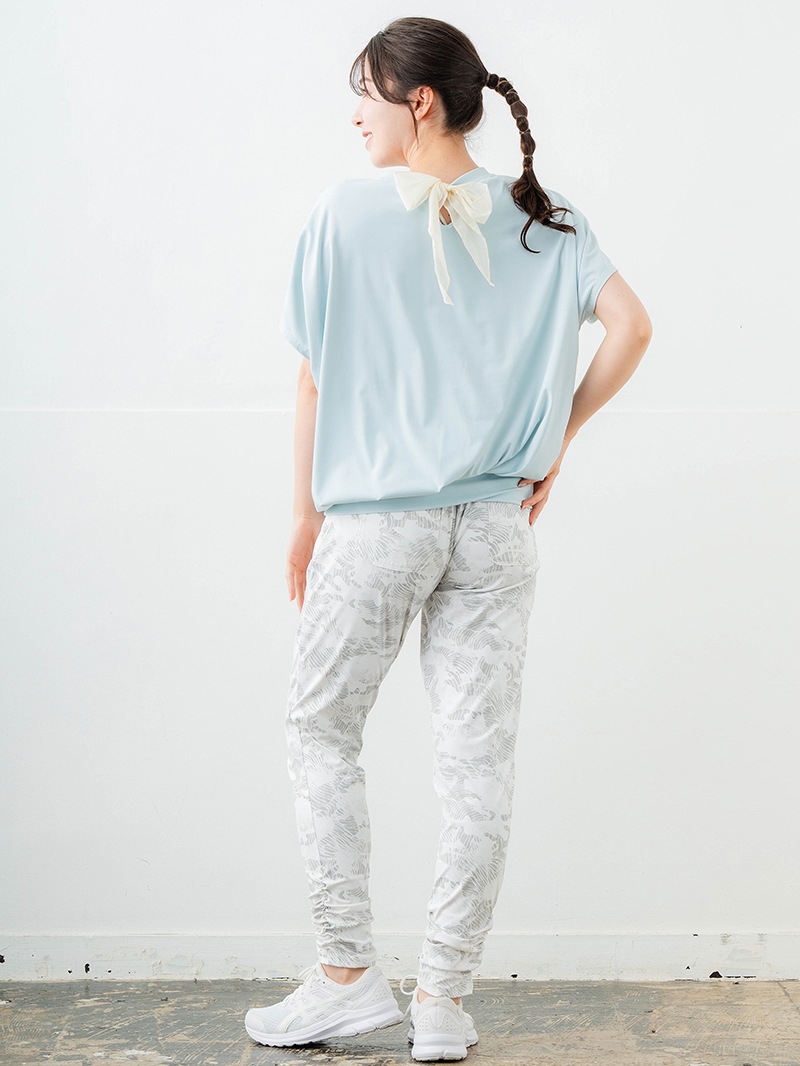 【先行割10%OFF】 バックリボンスプリクトTシャツ サックス 1634-1626【6/12まで】