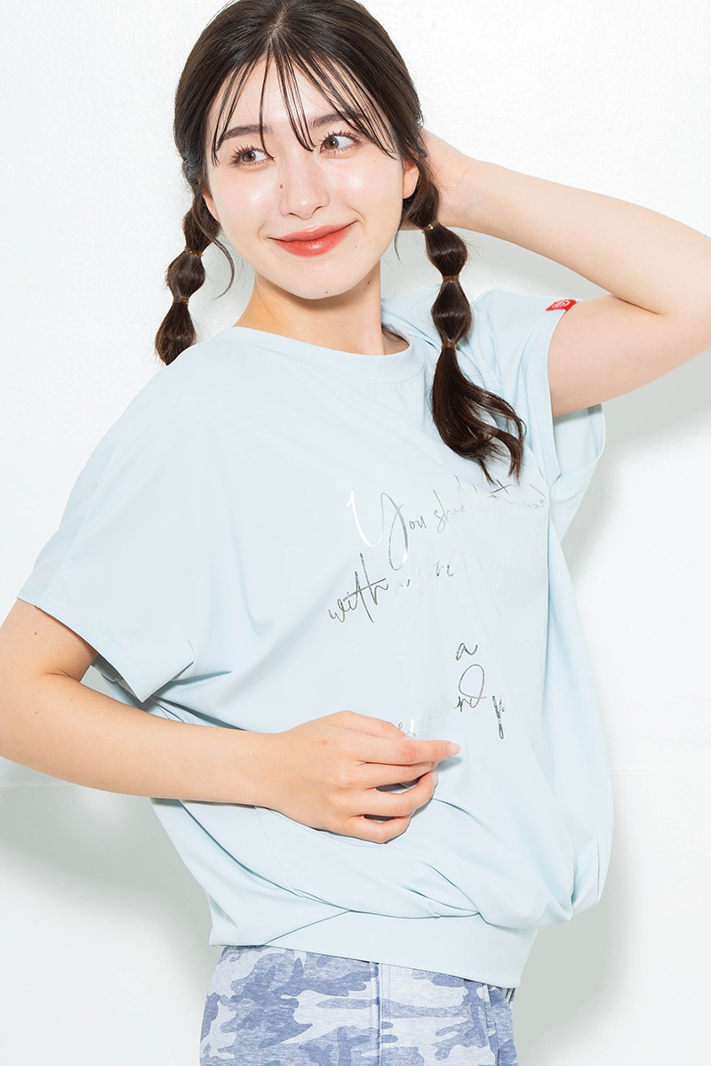 【先行割10%OFF】 バックリボンスプリクトTシャツ サックス 1634-1626【6/12まで】